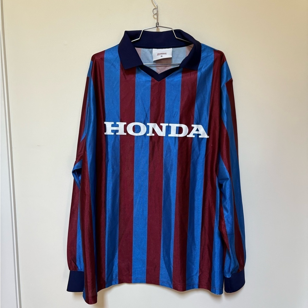 NWOT Urban Outfitters Honda Long Sleeve Soccer Jersey Polo Tee Size XL - Picture 3 of 13